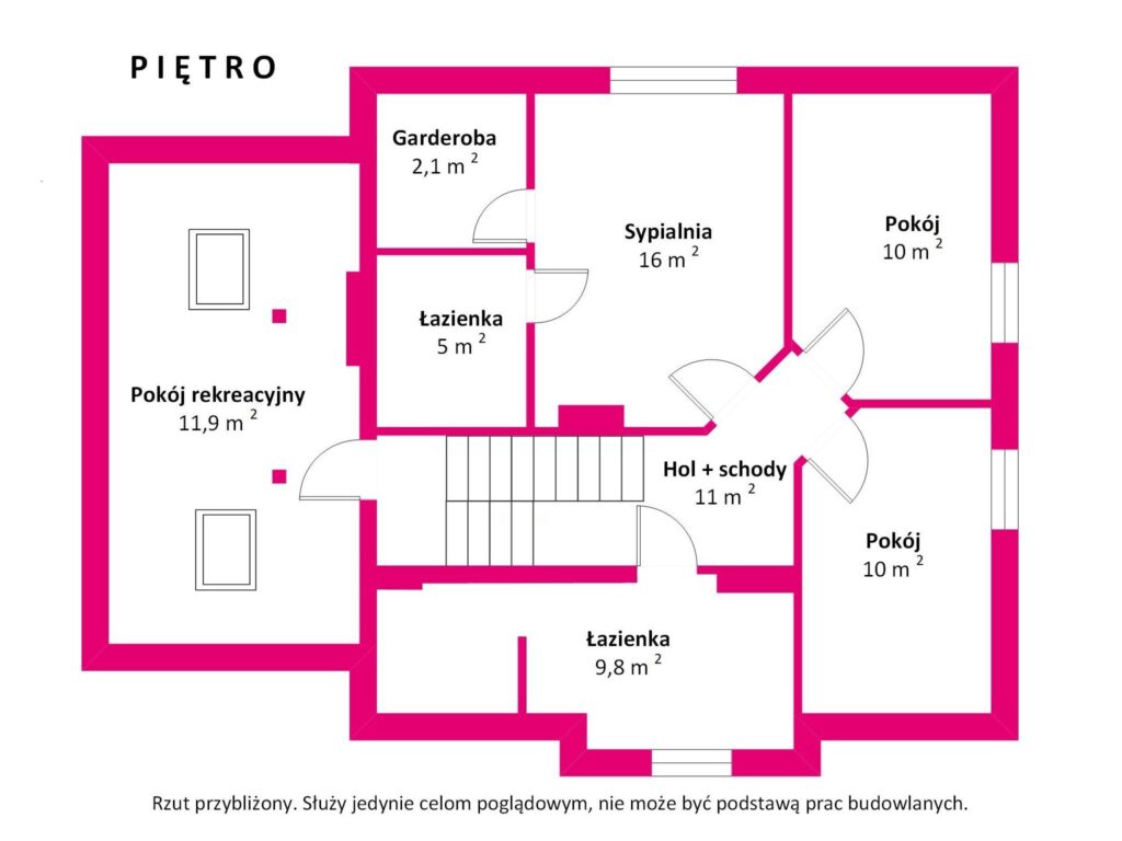 Idealny dom dla rodziny Wawer - Falenica - rzut 2