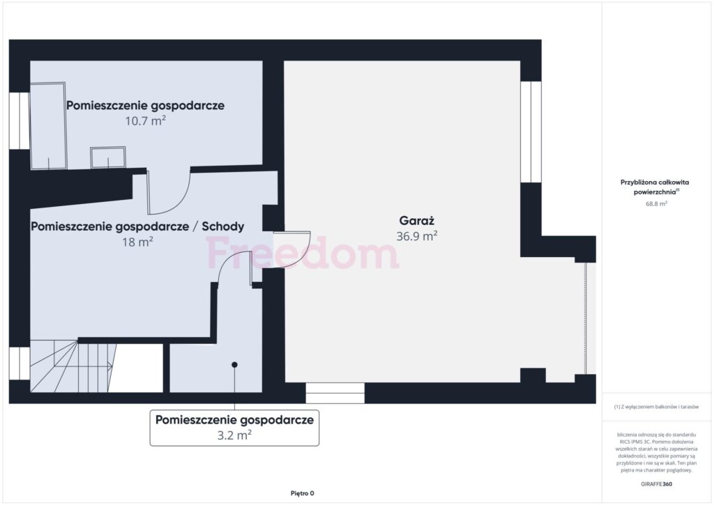 Dom w zabudowie bliźniaczej – Radom, Idalin. - rzut 2