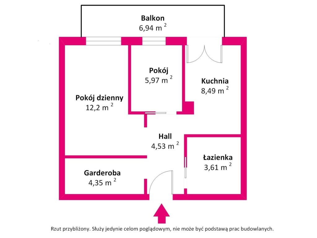 Na wynajem mieszkanie 2-pokojowe, Bemowo | 39,5 m² - rzut 1