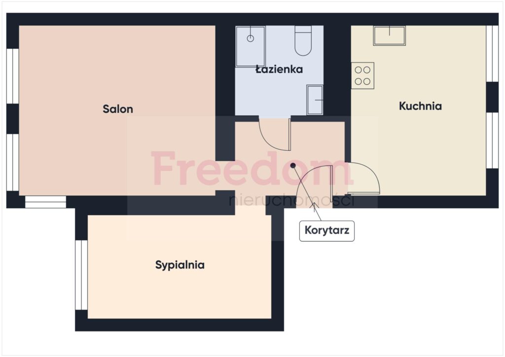Na sprzedaż mieszkanie w spokojnej okolicy, Piła - rzut 1