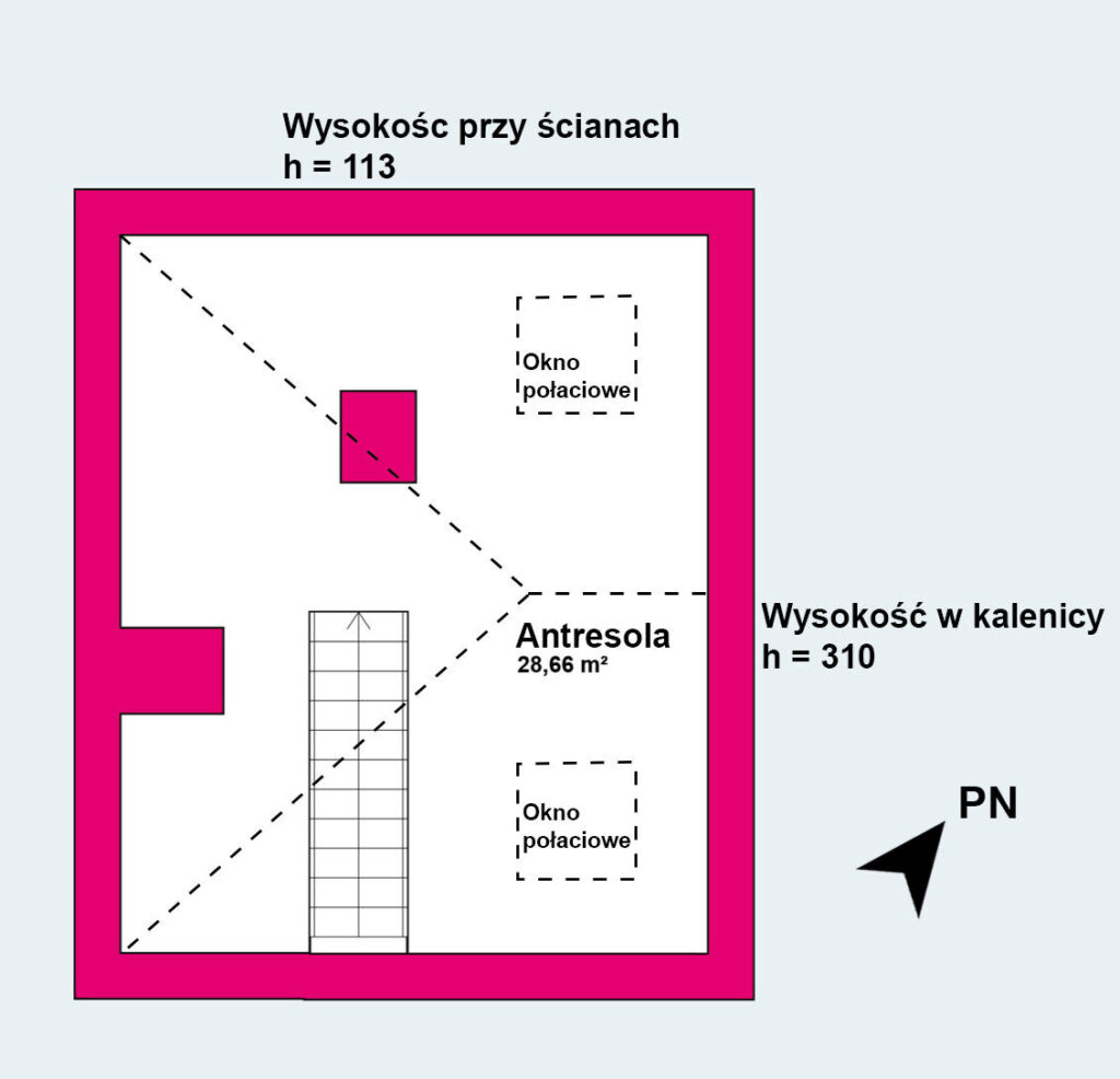 Dwupoziomowe 4 pokoje | Sadyba | 104,4 m2 - rzut 2