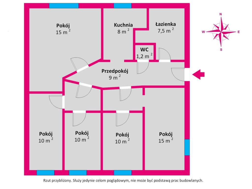 Nieruchomość inwestycyjna | 5 pokoi | Politechnika - rzut 1