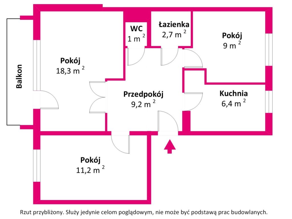 Trzypokojowe mieszkanie na Serbinowie w Mińsku Maz - zdjęcie 3