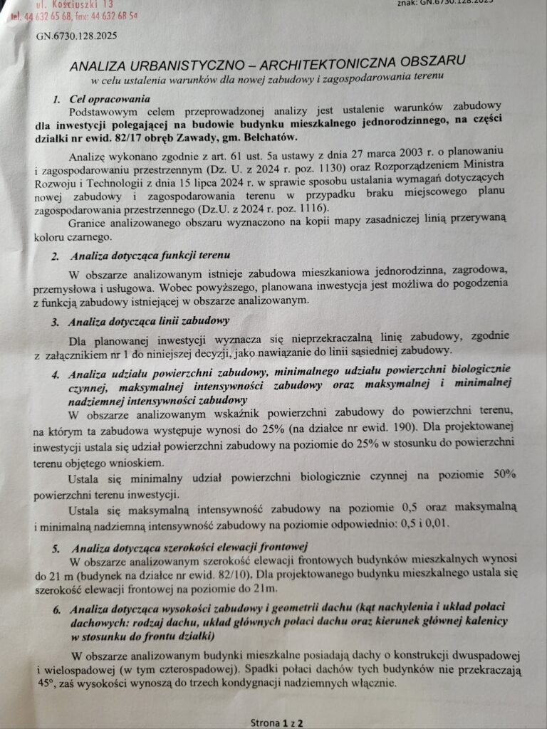 Działka budowlana 1646 m2 Zawady k. Bełchatowa - zdjęcie 11