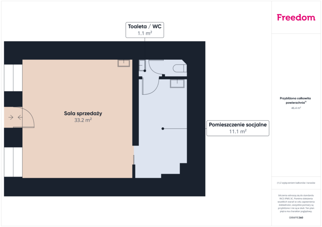 Top lokalizacja! Lokal użytkowy przy Pomorskiej - rzut 1