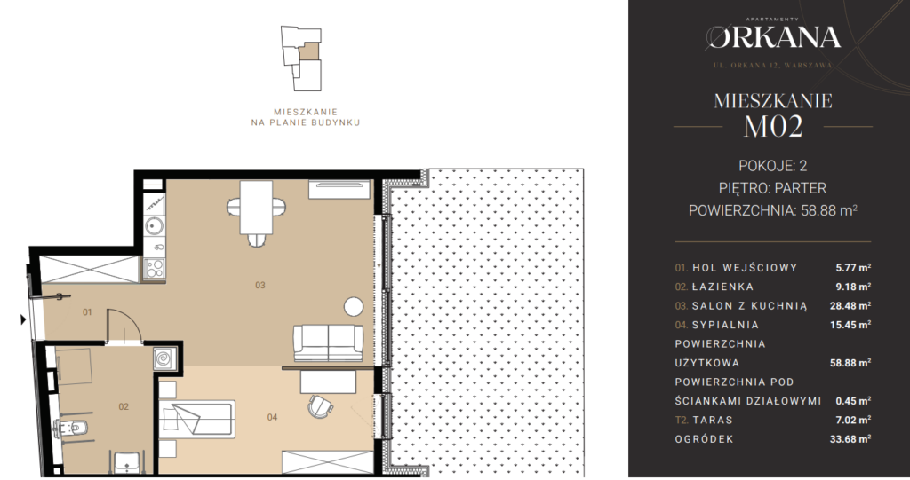Apartamenty Orkana - Nowa definicja luksusu - rzut 1