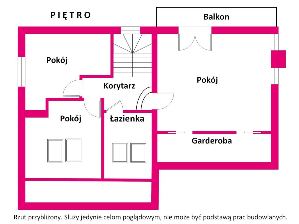Piękny dom jednorodzinny z kominkiem - rzut 2
