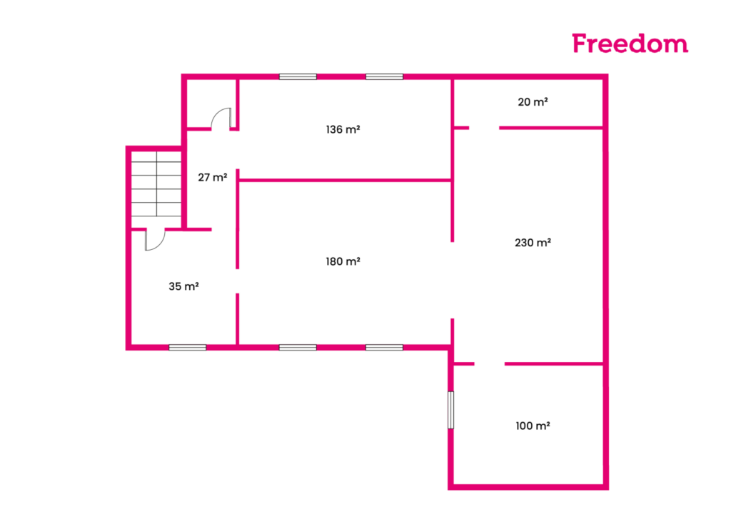 Sala taneczna, siłownia lub magazyn – Wilsona - rzut 1