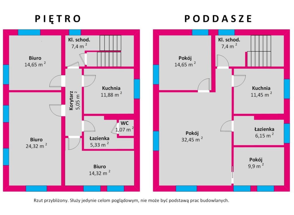 Hala 200 m2 z biurem - Pruszcz Gdański - rzut 2