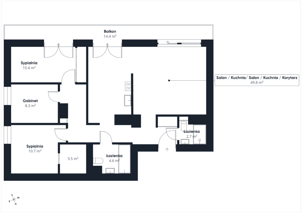 Apartament 94 m2, 4 pokoje, taras, 2 garaże - zdjęcie 14