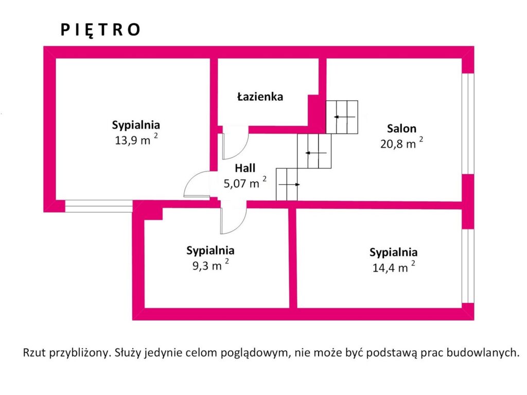 Dom z pełnym wyposażeniem, tarasem i ogródkiem. - rzut 2