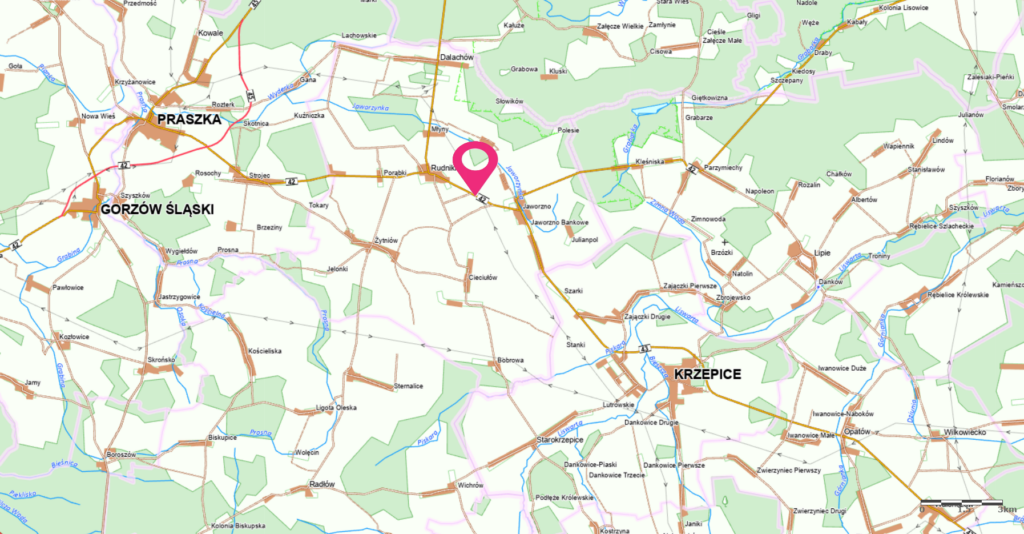 Działka inwestycyjna przy DK42 – 4,3 ha - zdjęcie 1