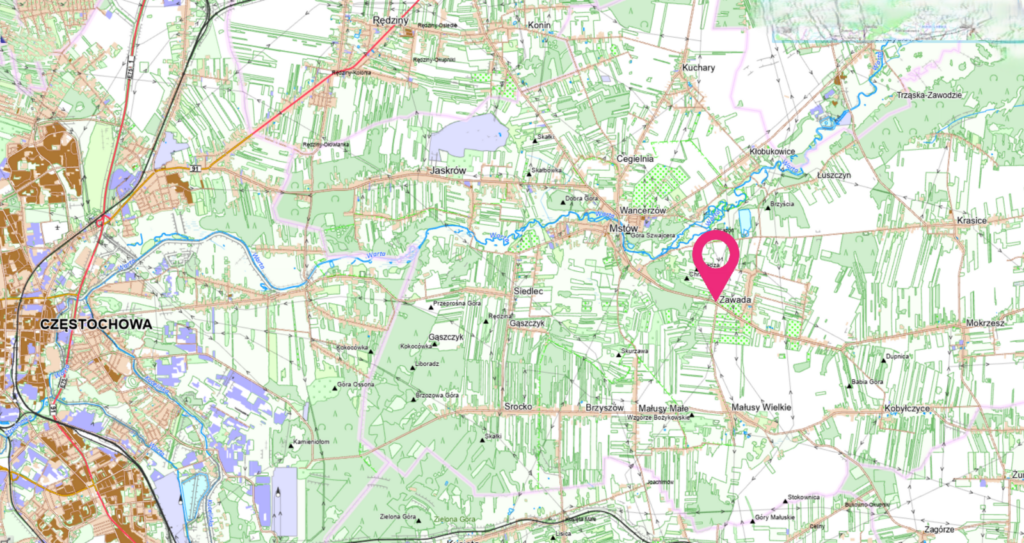 Działka usługowa 2,15 ha – Zawada k. Częstochowy - zdjęcie 1