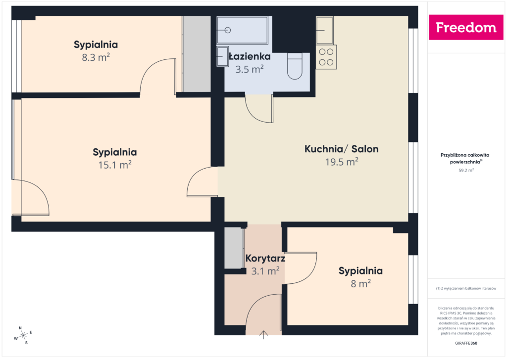61 m² pełne światła z pięknym widokiem na Lublin - zdjęcie 4