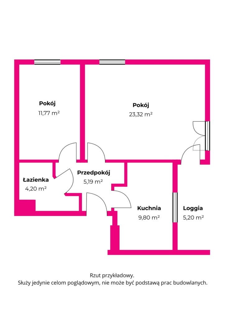 2 pokoje | osobna kuchnia | balkon | winda - rzut 1