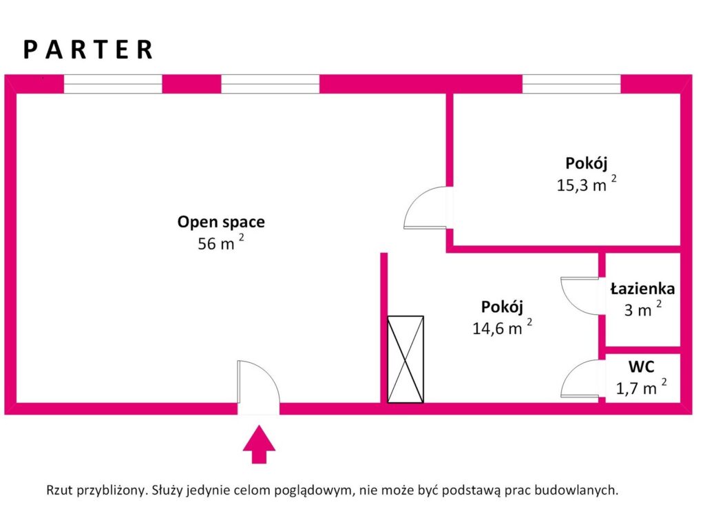 94 mkw parter – biuro lub salon beauty - rzut 1