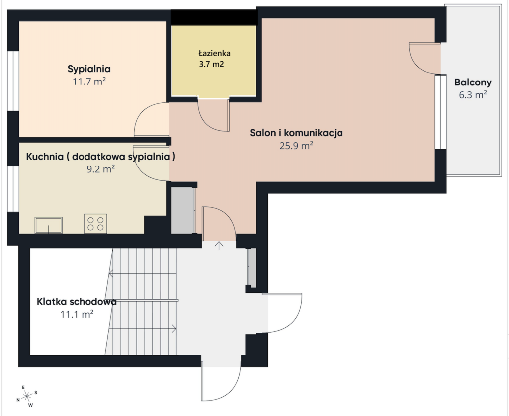 Komfortowe, dwustronne 2-pokojowe mieszkanie - zdjęcie 5