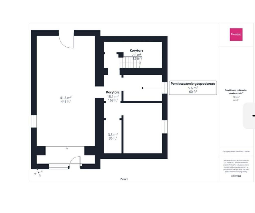 Inwestycja z możliwościami – nowoczesna bryła - rzut 1