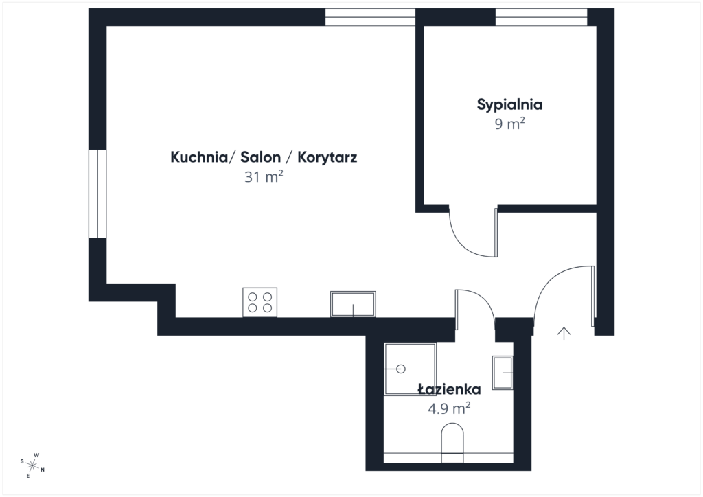 Nowy Batory | Chorzów | 2 Pokoje - rzut 1