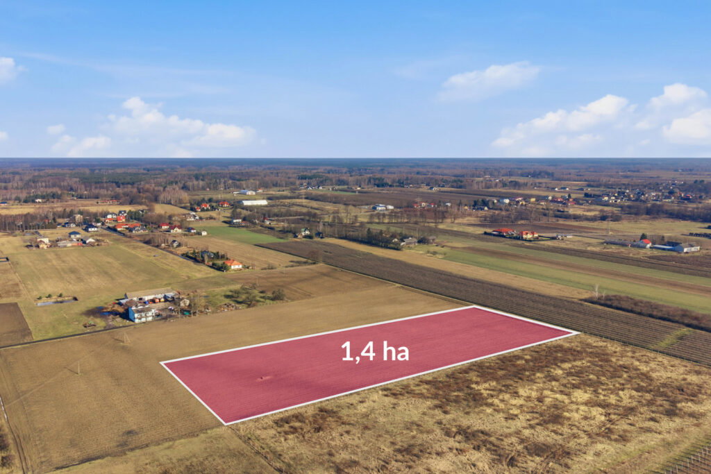 Prażmów 1,4 ha z MPZP pod osiedle | Szerokość 70m - zdjęcie 4