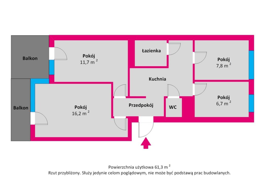 Mieszkanie inwestycyjne, 4 pokojowe na Morenie! - rzut 1