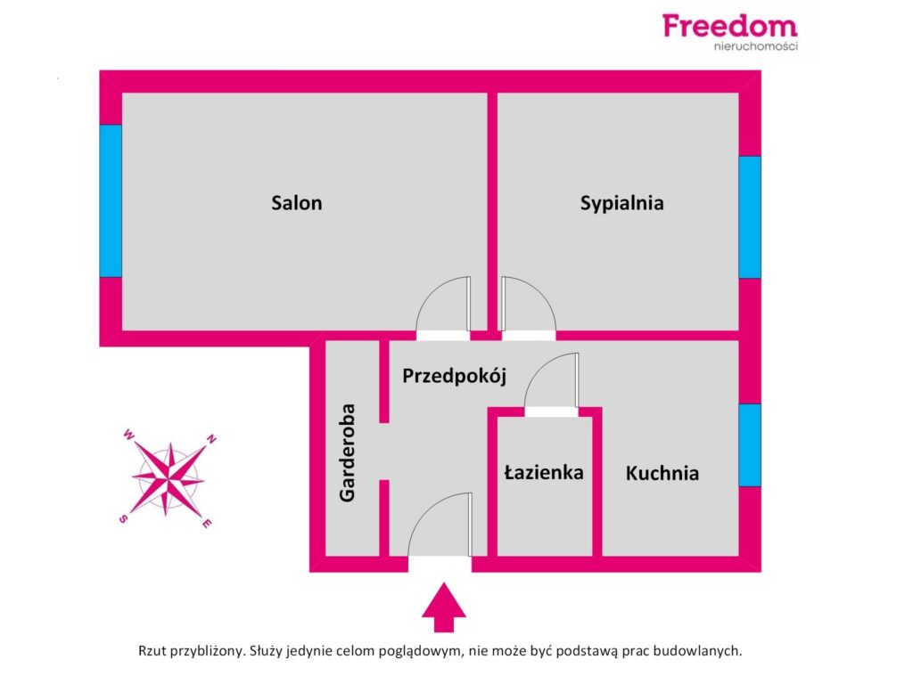 Ustawne mieszkanie blisko SKM - rzut 1