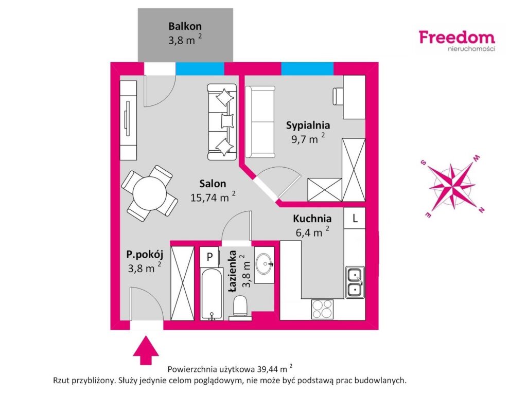 Gotowe 2 pokoje | miejsce w hali | kom. lokatorska - rzut 1