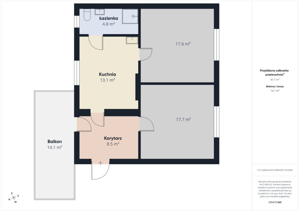 Piętro domu Unisław Sienkiewicza - rzut 1