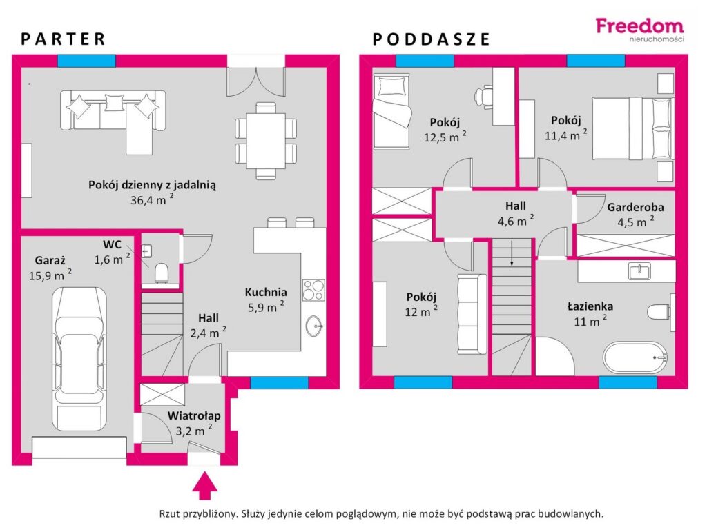 Dom z garażem | zadbany ogród | dobry układ - rzut 1