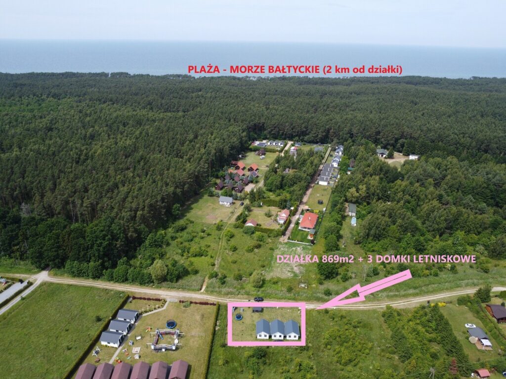 Jarosławiec, Rusinowo, Domki, Działka 869m2 - zdjęcie 2