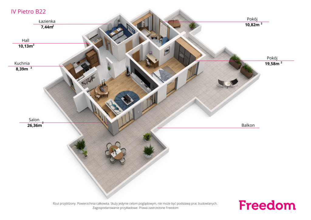 Apartament na ostatnim piętrze z dużym tarasem - zdjęcie 1