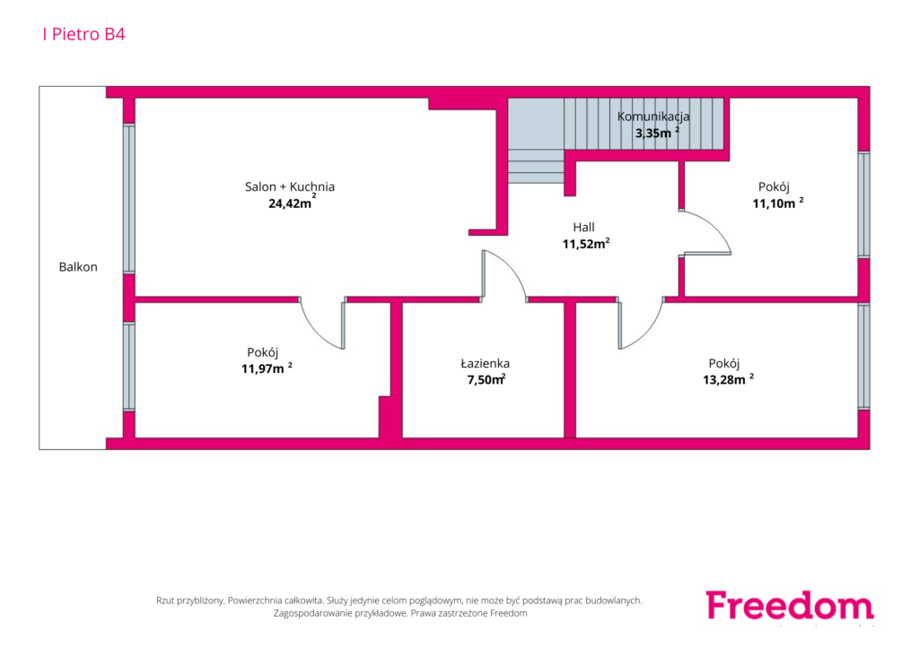 Apartament z garażem - rzut 1