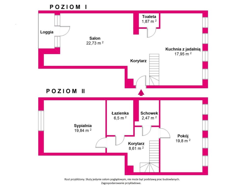 Eleganckie mieszkanie w Piasecznie - rzut 1