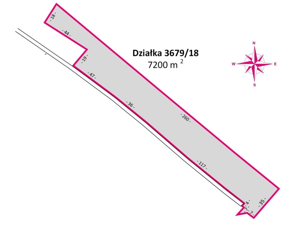 Działka 72 ar przy lesie – 2 WZ w toku - rzut 1