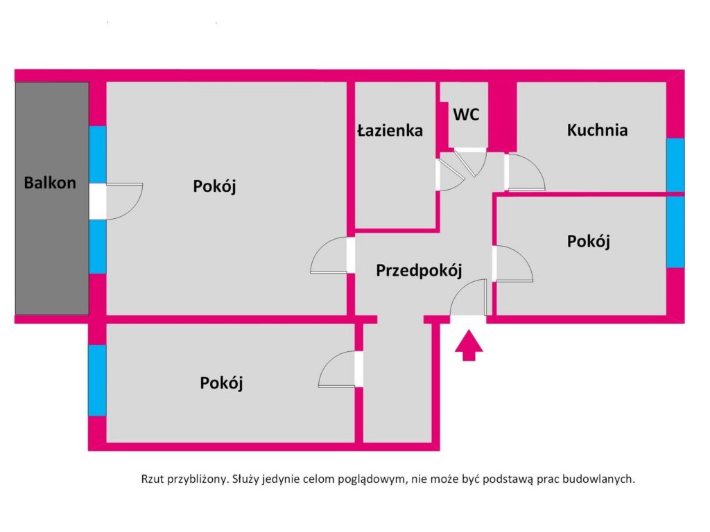 Morena | 3 pokoje | 63 m² | balkon | dwustronne - rzut 1