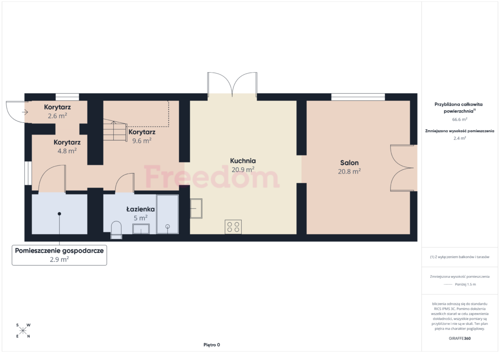 4-pokojowy dom 130m2 na ul. Wincentego Witosa - rzut 2