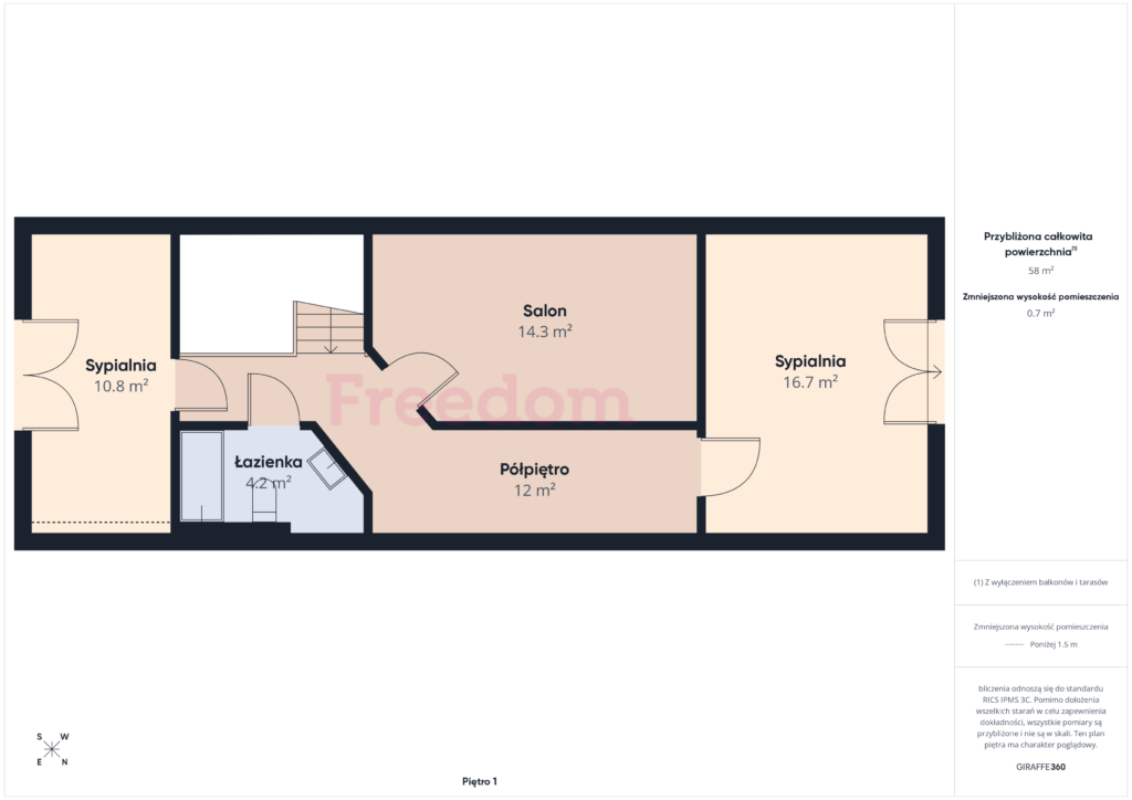 4-pokojowy dom 130m2 na ul. Wincentego Witosa - rzut 3