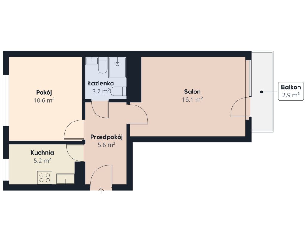 Mieszkanie 2-pokojowe 40 m2 z balkonem i piwnicą - zdjęcie 10