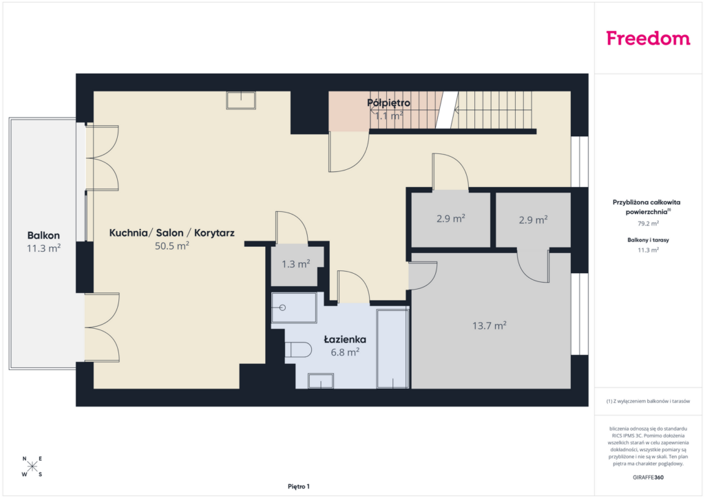 Apartament 5-pok. GARAŻ, dla rodziny Ołtaszyn 126m - rzut 1