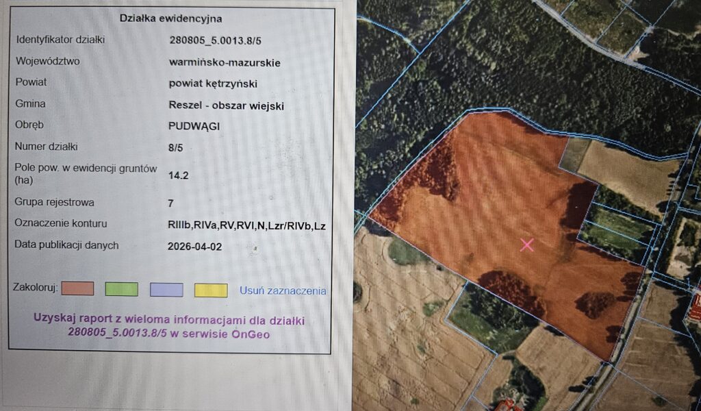 14,2 ha ziemi rolnej + 2 działki | Pudwągi - zdjęcie 2