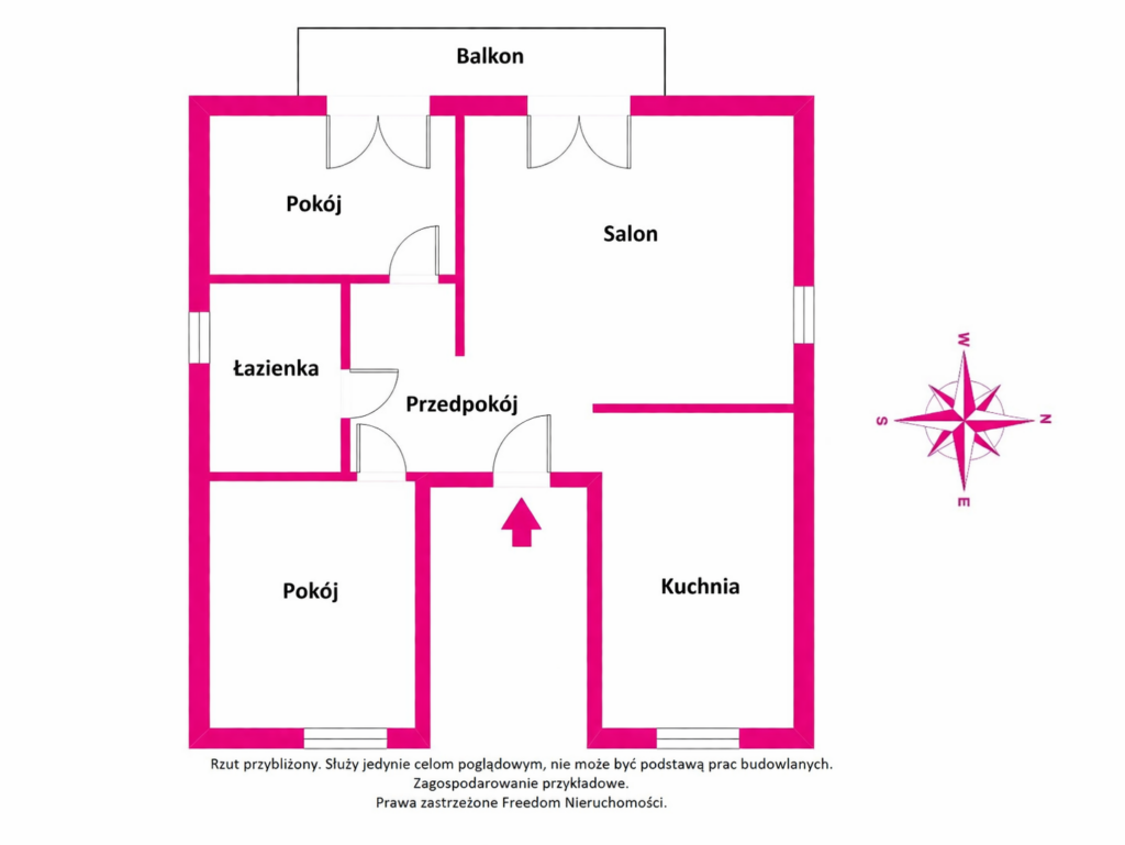 Ciche 3 pokoje z dużym garażem blisko parku - rzut 1