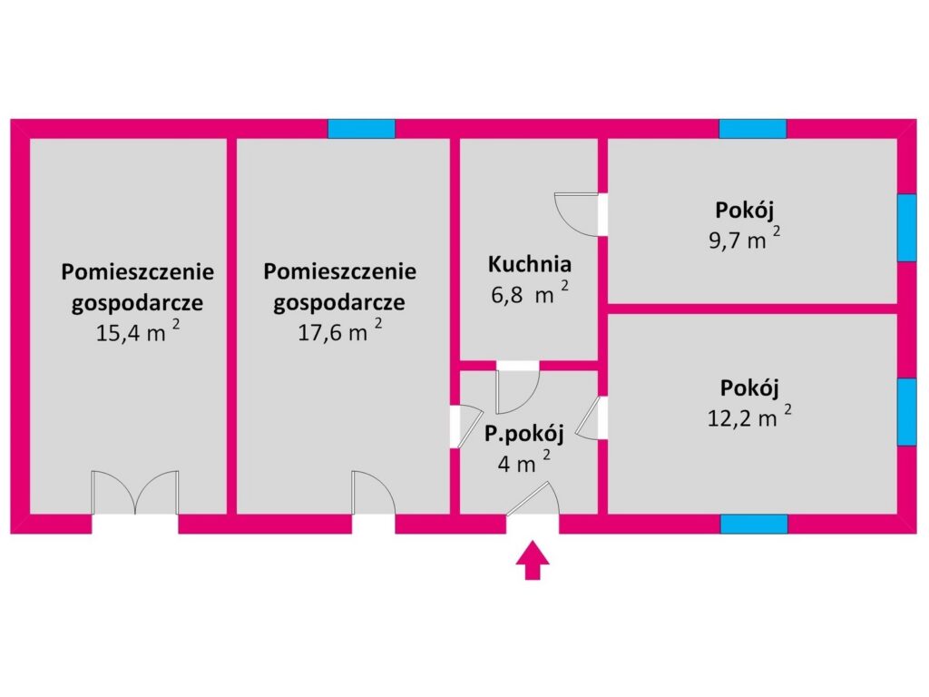Działka inwestycyjna 5093 m² Łęki Dukielskie - rzut 2