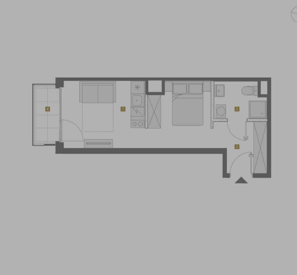 Apartament inwestycyjny w centrum Warszawy - rzut 1