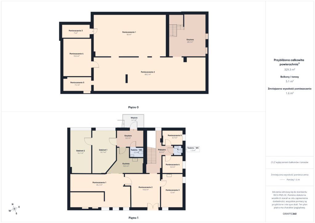 Magazyn 323 m² w Koszalinie - rzut 1