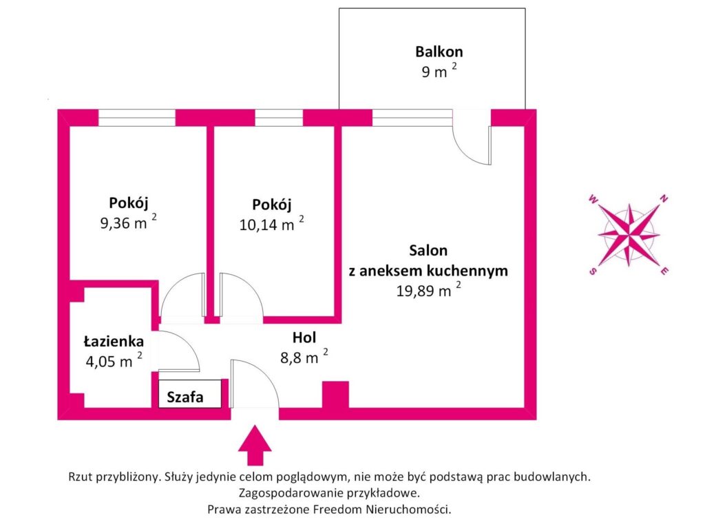 3-pokoje z dużym balkonem, podwójnym m. postojowym - zdjęcie 14