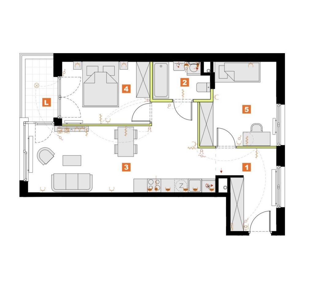 Ciche 3 pokoje z loggią | 59 m² | Mokotów/Włochy - zdjęcie 2