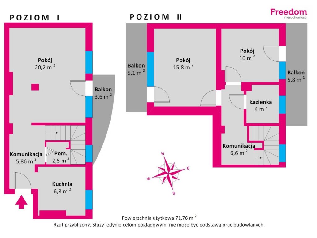 Słoneczne 3 pokoje | 3 balkony | zielona okolica - rzut 1