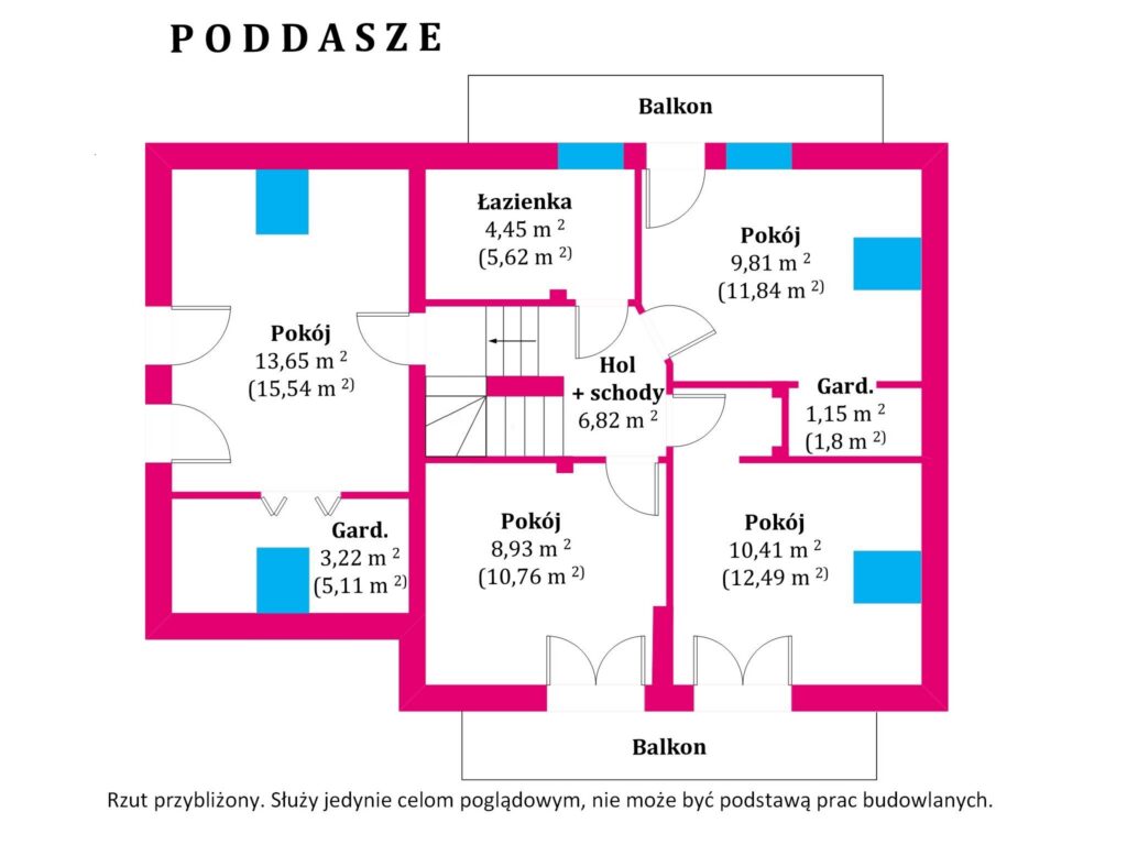 Młyniec Drugi - Dom  stanie surowym otwartym - rzut 2