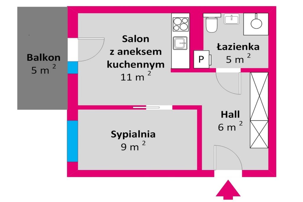 Mieszkanie z klimatyzacją Rzeszów Kopisto HARTBEX - rzut 1