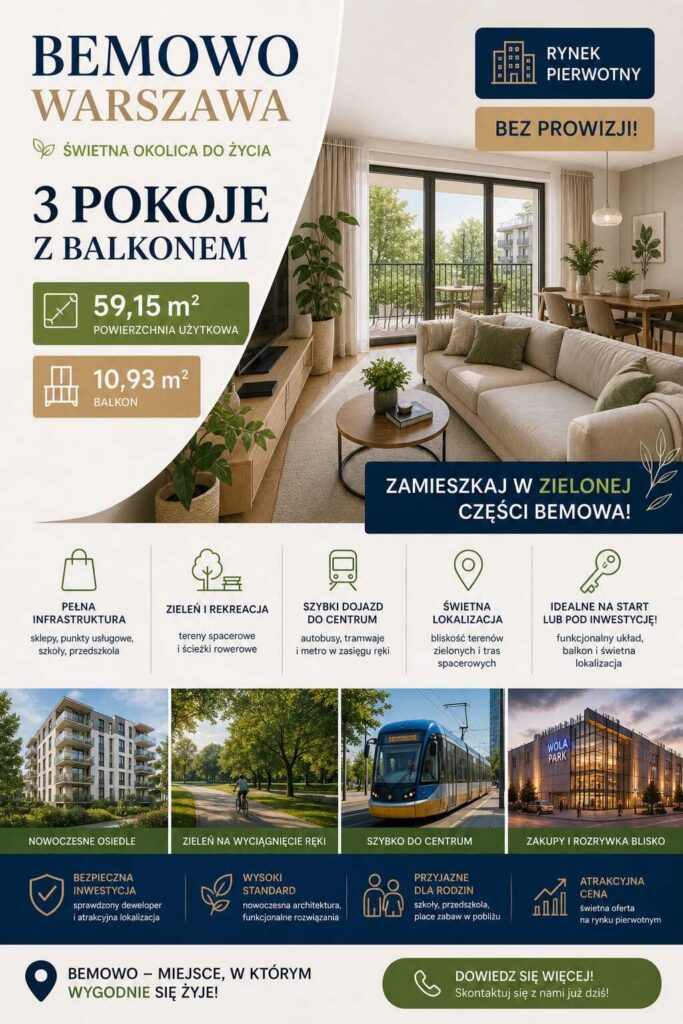 3- POKOJOWE MIESZKANIE Z DUŻYM BALKONEM - zdjęcie 1